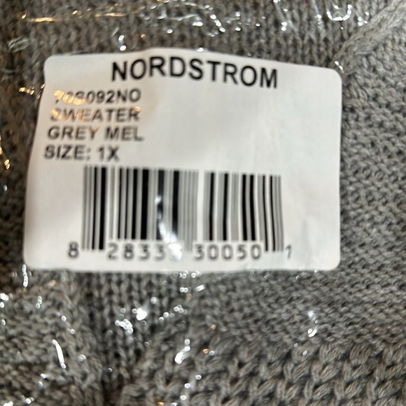 RDI Shaker Knit Cardigan / Sweater Grey Plus Size 1X NWT - Picture 8 of 8